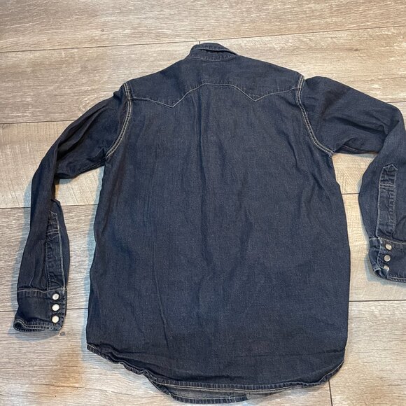 VTG TCB Dude Ranchman Shirt 8.5 oz denim JAPAN Western Cowboy M - Picture 6 of 7